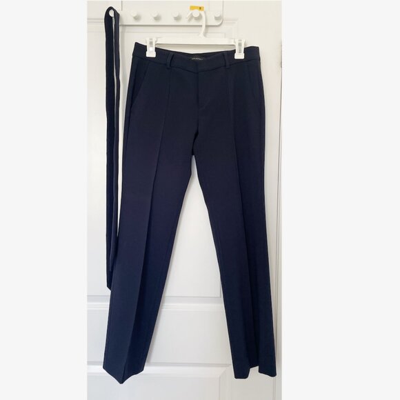 Banana Republic Mid-Rise Straight Pants - Navy, Size 4P - Picture 1 of 3